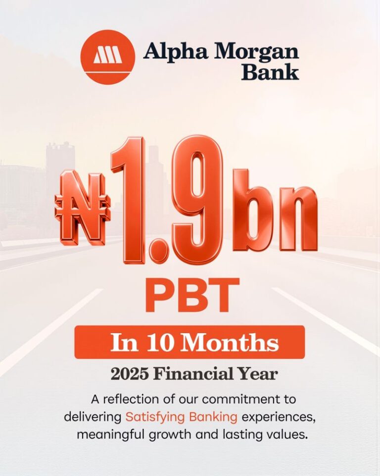 Alpha Morgan Bank Moves Head Office To Lagos After ₦1.9bn Profit In First 10 Months