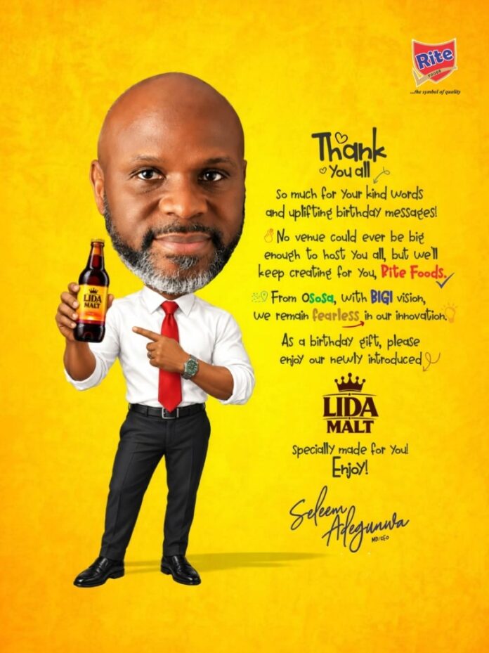 The Much-Talked-About Birthday Marketing Storytelling From Rite Foods CEO, Seleem Adegunwa